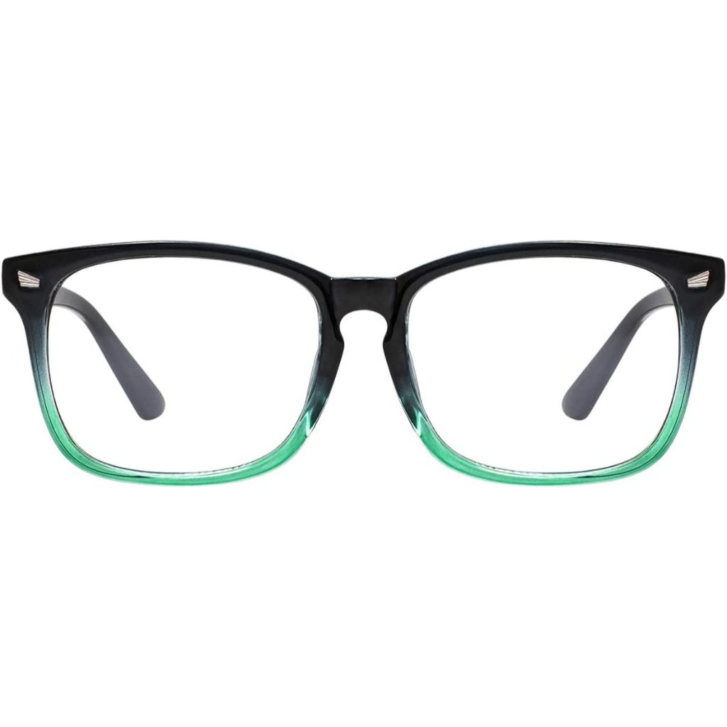 Women Men Blue Gradient Green Glasses